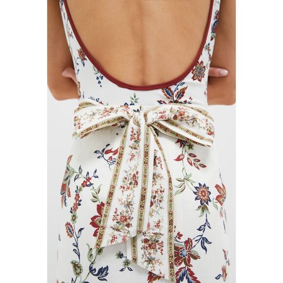 TUCKERNUCK Terracotta Chintz Cotton Linen Margot Wrap Skirt Size M NWT - Picture 5 of 8